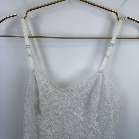 American Vintage Made in Hollywood CA 100% Nylon Lace Slip‎ Dress Size Small - Picture 9 of 9